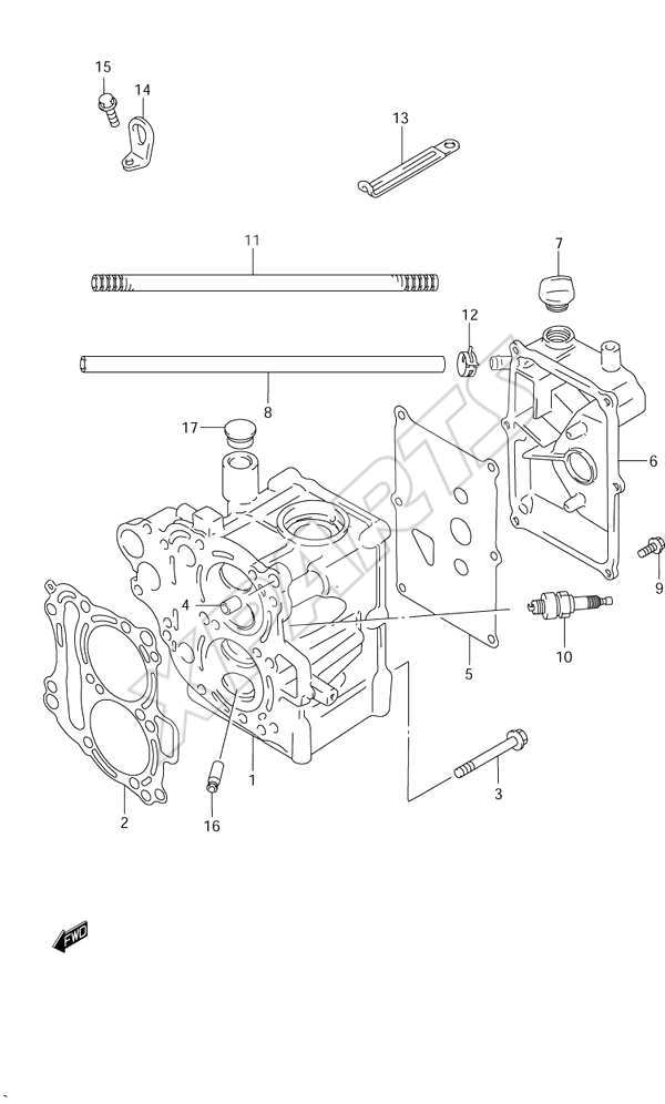  Cylinder Head til Suzuki motor